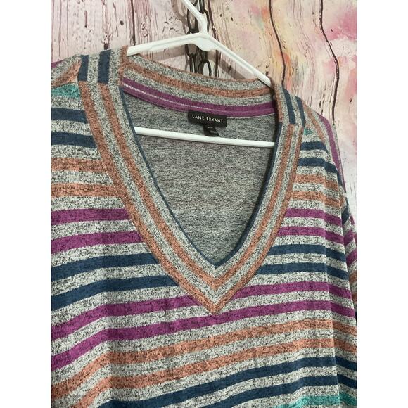 Lane Bryant Striped Sweater Plus Size 14/16 - Picture 3 of 11